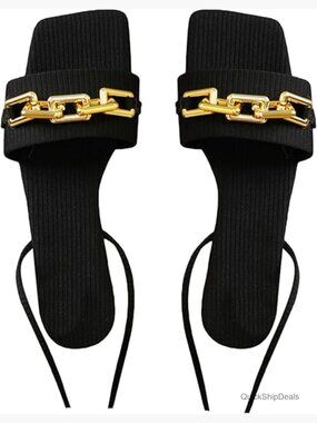 Lace Up Gladiator Sandals Strappy Flat Slide Sandals